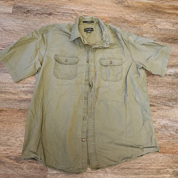 Eddie Bauer Other - Eddie Bauer Mens Size XL 100% Cotton Short Sleeve Green Button up Shirt
